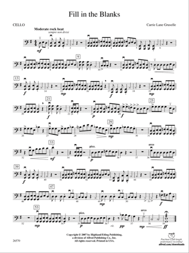 Fill in the Blanks: Cello