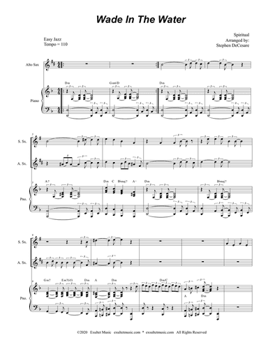 Wade In The Water (Duet for Soprano and Alto Saxophone)