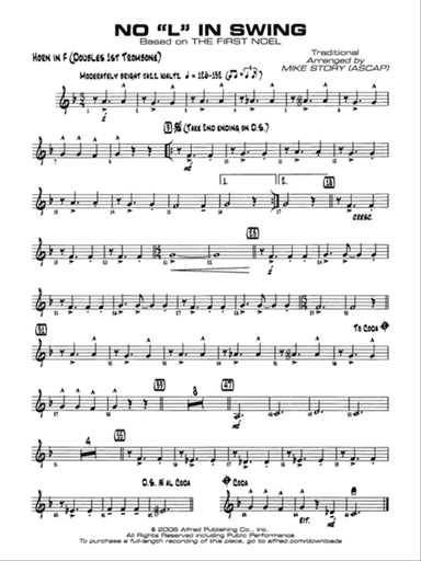 No "L" in Swing: 1st F Horn