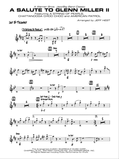 A Salute to Glenn Miller II: 1st B-flat Trumpet