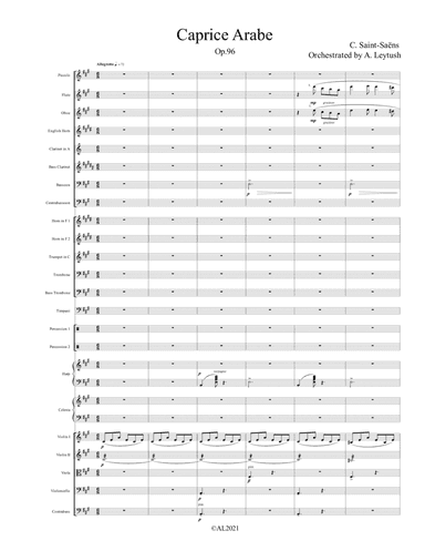 Camille Saint-Saens - "Caprice Arabe", Op. 96, Orchestrated by Arkady Leytush