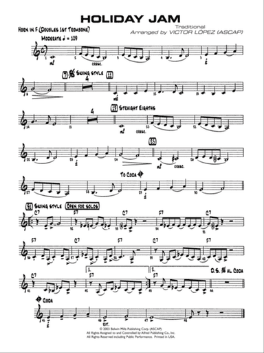Holiday Jam: 1st F Horn