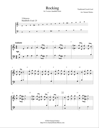 Rocking (Czech Christmas Carol) - for 3-octave handbell choir