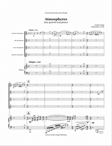 Atmospheres (sax quartet and piano)