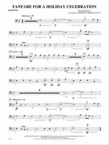 Fanfare for a Holiday Celebration: Baritone B.C.