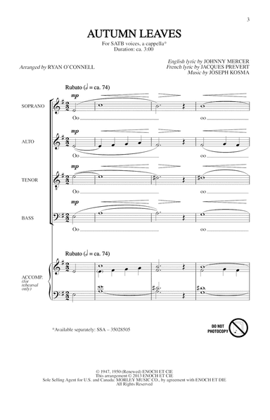 Autumn Leaves (arr. Ryan O'Connell)