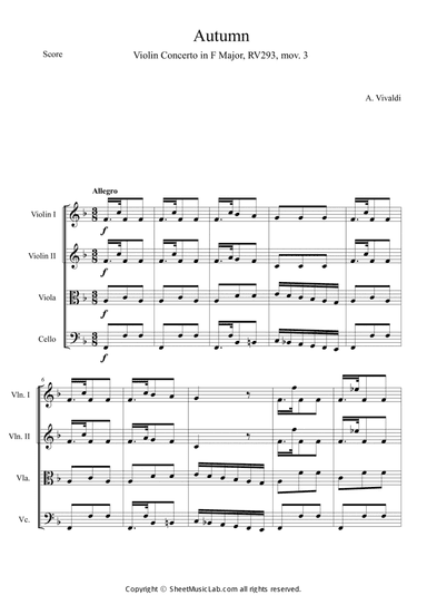 The Four Seasons: Autumn 3rd Movement