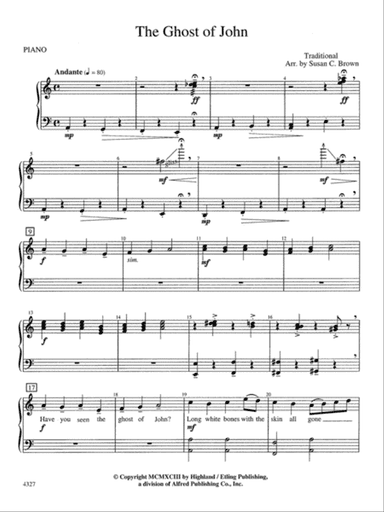 The Ghost of John: Piano Accompaniment
