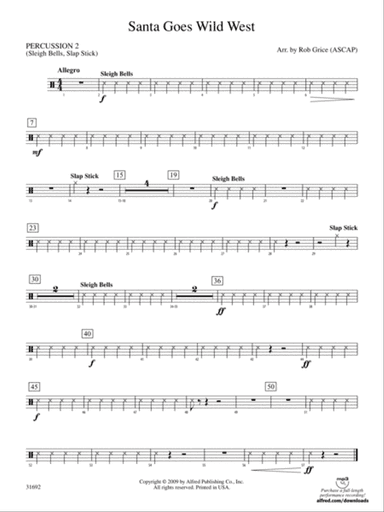 Santa Goes Wild West: 2nd Percussion