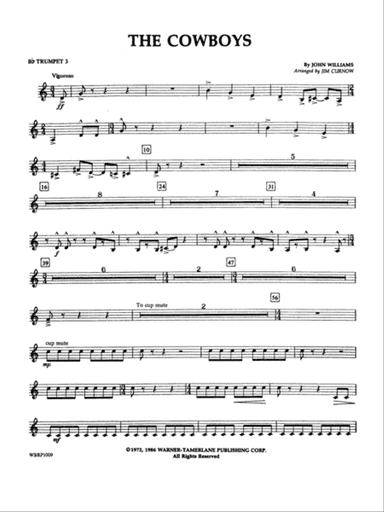 The Cowboys: 3rd B-flat Trumpet