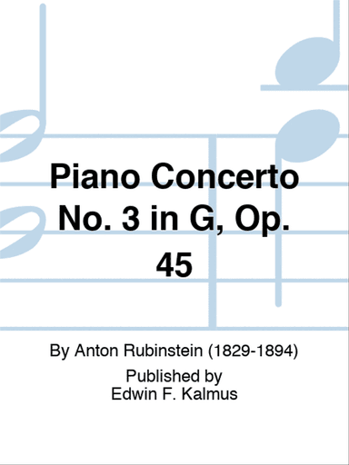 Piano Concerto No. 3 in G, Op. 45