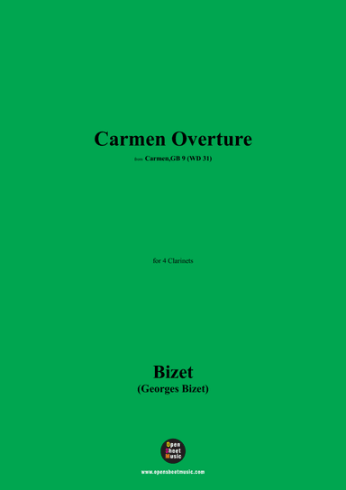 Bizet-Carmen Overture,for 4 Clarinets