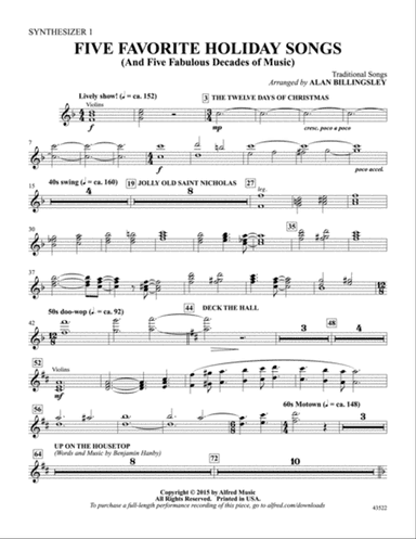 Five Favorite Holiday Songs: Synthesizer 1