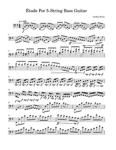 Étude For 5-String Bass Guitar