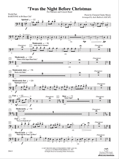 T'was the Night Before Christmas: (wp) B-flat Baritone B.C.