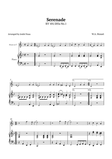 Serenade KV 101 250a No.1