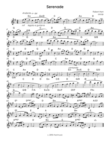 Serenade Lead Sheet