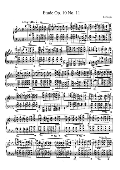 Chopin Etude Op. 10 No. 11 in Eb Major
