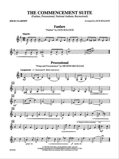 Commencement Suite: 2nd B-flat Clarinet