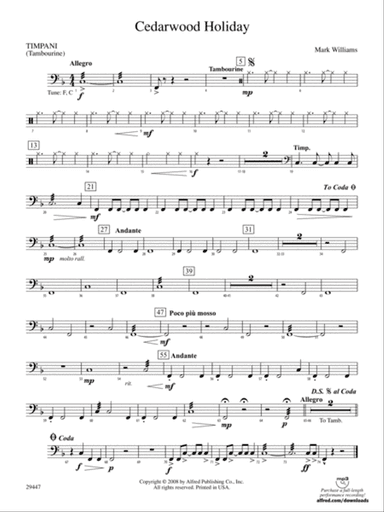 Cedarwood Holiday: Timpani