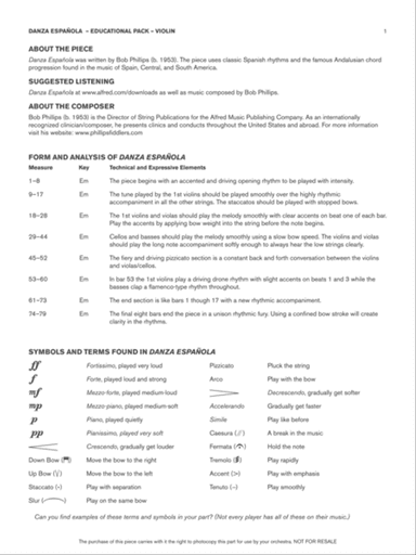 Danza Española: Violin Educational Pack
