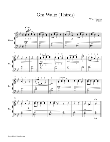 G minor Waltz (Thirds)