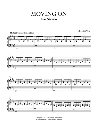 Moving On - Intermediate Piano Solo