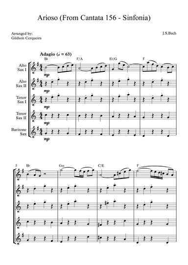 Arioso (From Cantata 156 - Sinfonia)
