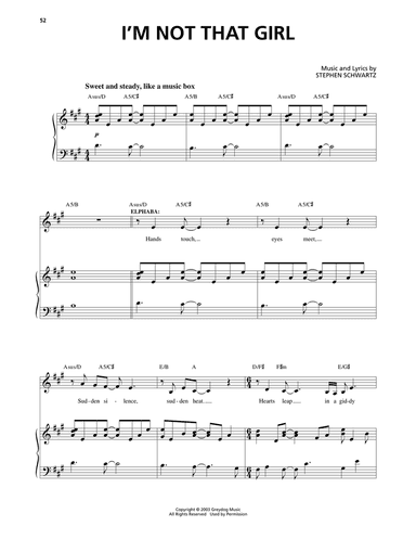 I'm Not That Girl (from Wicked)