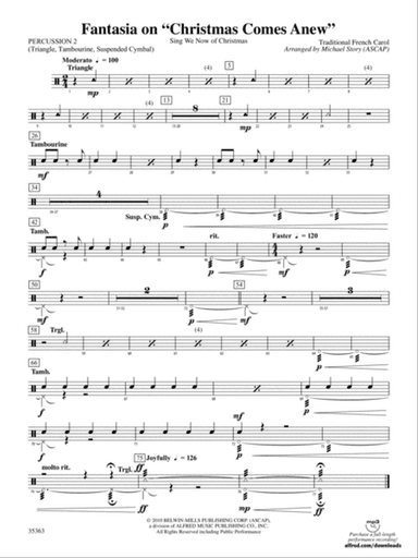 Fantasia on "Christmas Comes Anew": 2nd Percussion