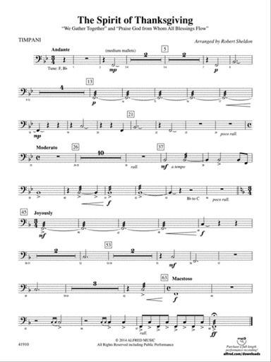 The Spirit of Thanksgiving: Timpani