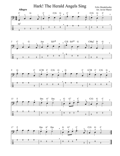 Christmas Carols for Bass: Hark! The Herald Sing
