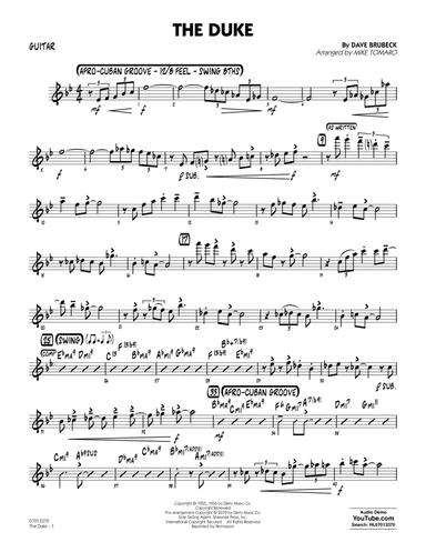 The Duke (arr. Mike Tomaro) - Guitar