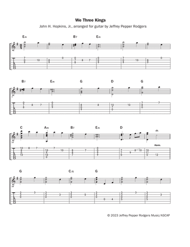 We Three Kings - solo guitar