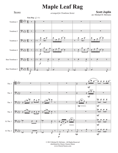 Maple Leaf Rag for Trombone Sextet