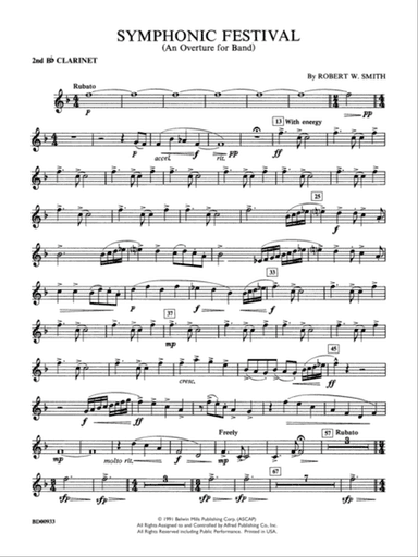 Symphonic Festival (An Overture for Band): 2nd B-flat Clarinet