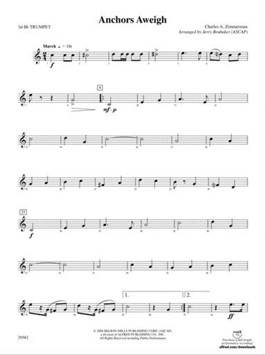 Anchors Aweigh: 1st B-flat Trumpet