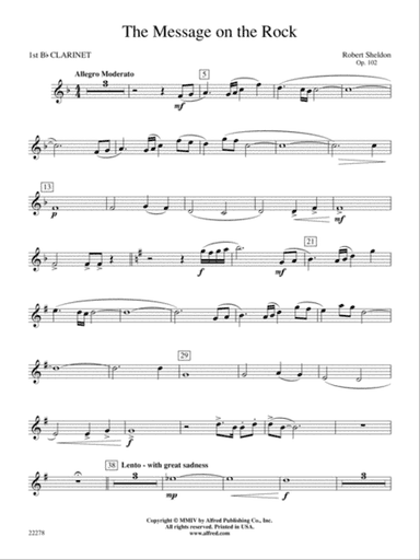 The Message on the Rock: 1st B-flat Clarinet