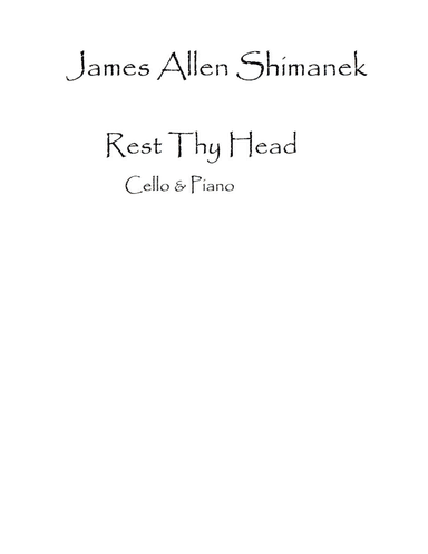 Rest Thy Head