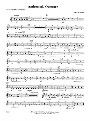 Andromeda Overture: E-flat Baritone Saxophone