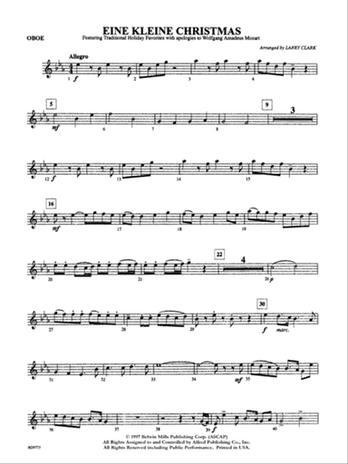 Eine Kleine Christmas (featuring Traditional Holiday Favorites (with apologies to Wolfgang Amadeus Mozart)): Oboe