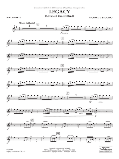 Legacy (Advanced Version) - Bb Clarinet 3