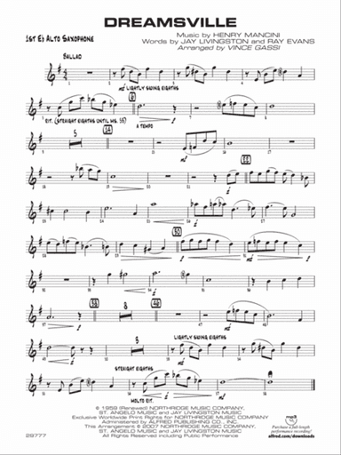 Dreamsville: E-flat Alto Saxophone
