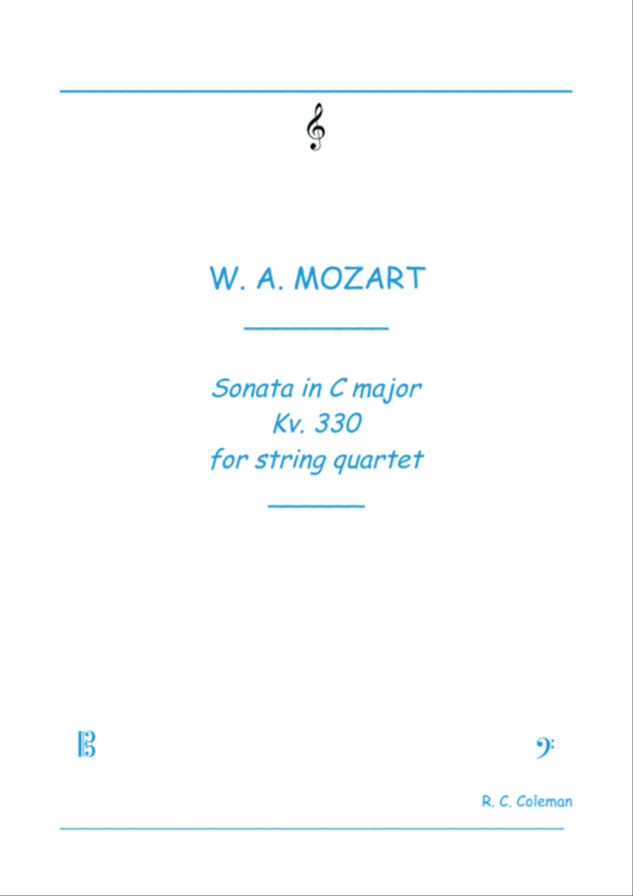 Mozart Sonata kv. 330 for String quartet