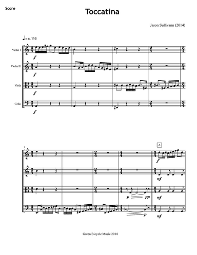Toccatina for String Quartet