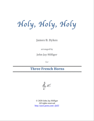 Holy, Holy, Holy for French Horn Trio