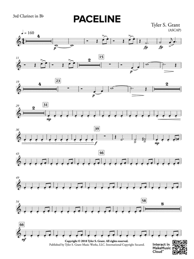 Paceline: 3rd B-flat Clarinet