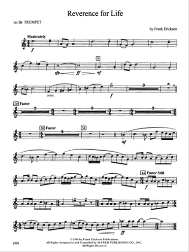 Reverence for Life: 1st B-flat Trumpet