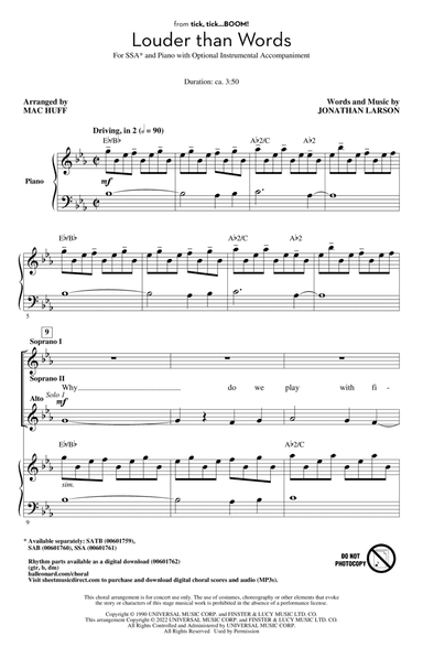 Louder Than Words (from tick, tick... BOOM!) (arr. Mac Huff)