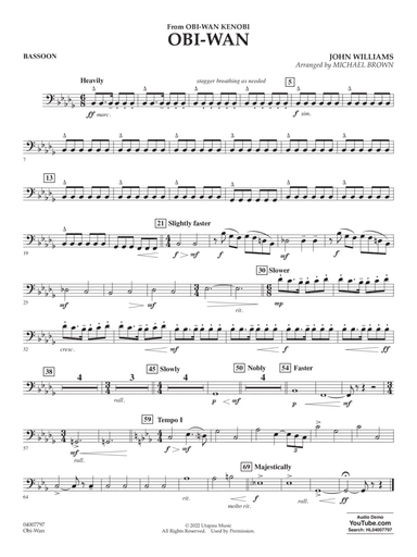 Obi-Wan (arr. Michael Brown) - Bassoon